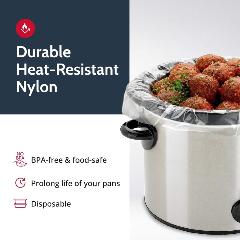 PanSaver EZ Clean Slow Cooker Liners - Disposable Liners & Bags for Instant Cleanup with No Scrubbing - Fits slow cookers and 9x13 pans, 25 Count - Image 5